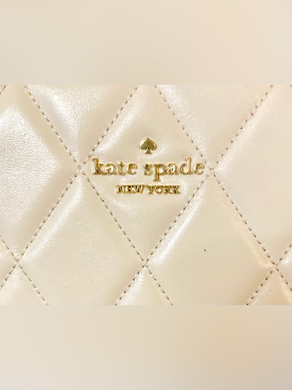 Kate Spade Carey Quilted Leather Ivory  White Wallet - Picture 16 of 16